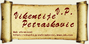 Vikentije Petrašković vizit kartica